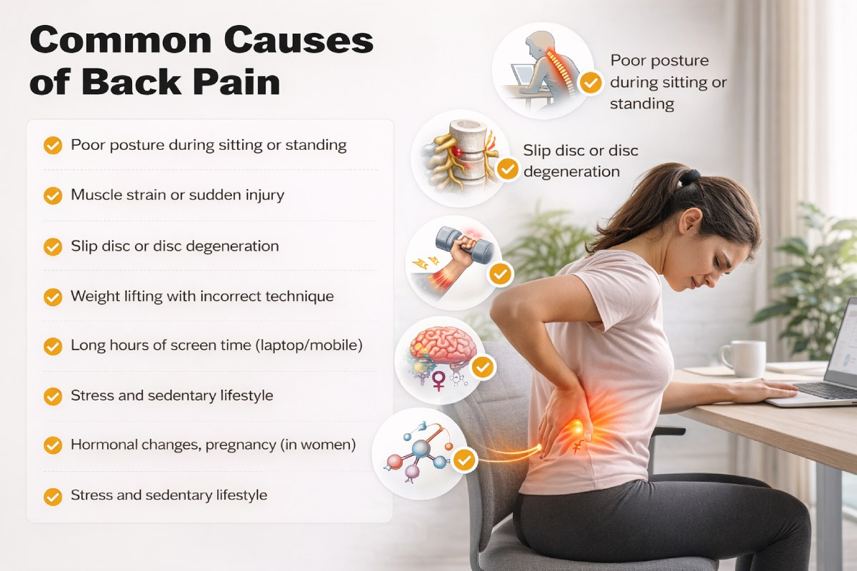common causes of back pain in kolkata