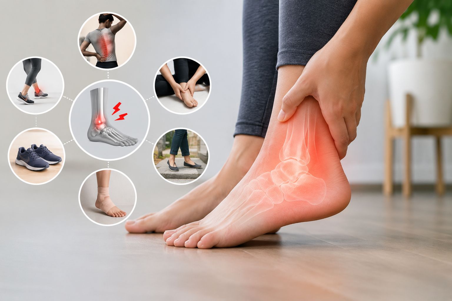 sudden ankle pain without injury or swelling