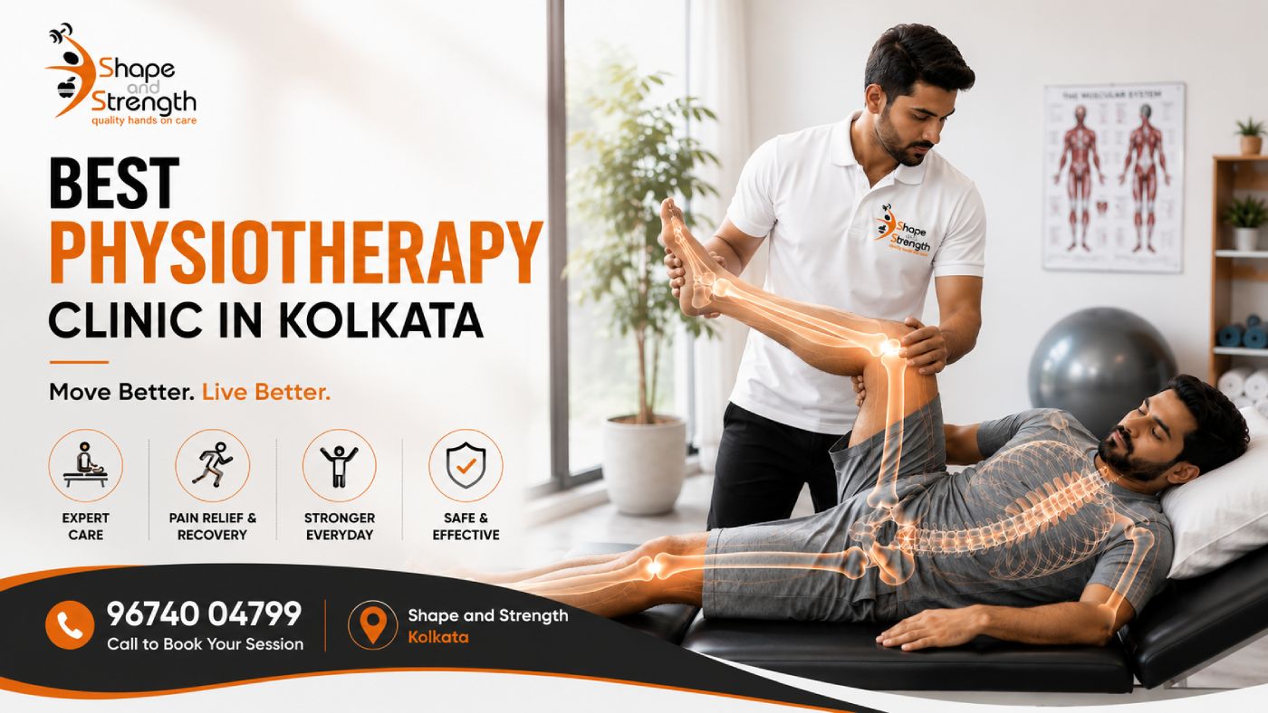 Shape and Strength, best physiotherapy centre in Kolkata, offering expert physiotherapists, pain relief and mobility, rehabilitation and recovery, and strength and performance programs
