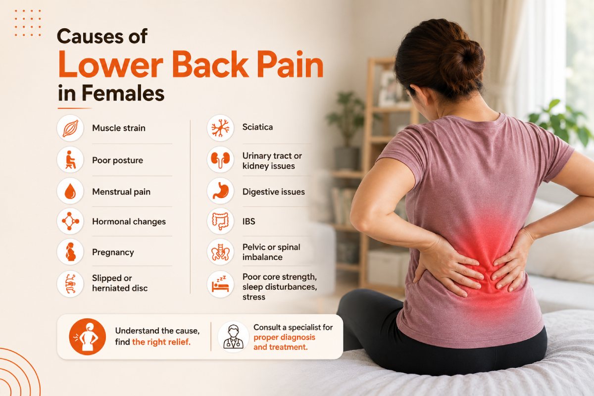 reasons for lower back pain in females